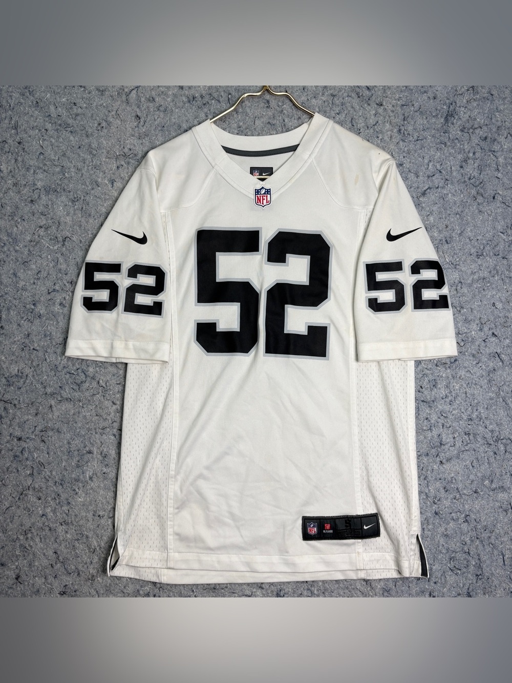 Nike Oakland Raiders Khalil Mack #52 On Field NFL Jersey White Men’s S